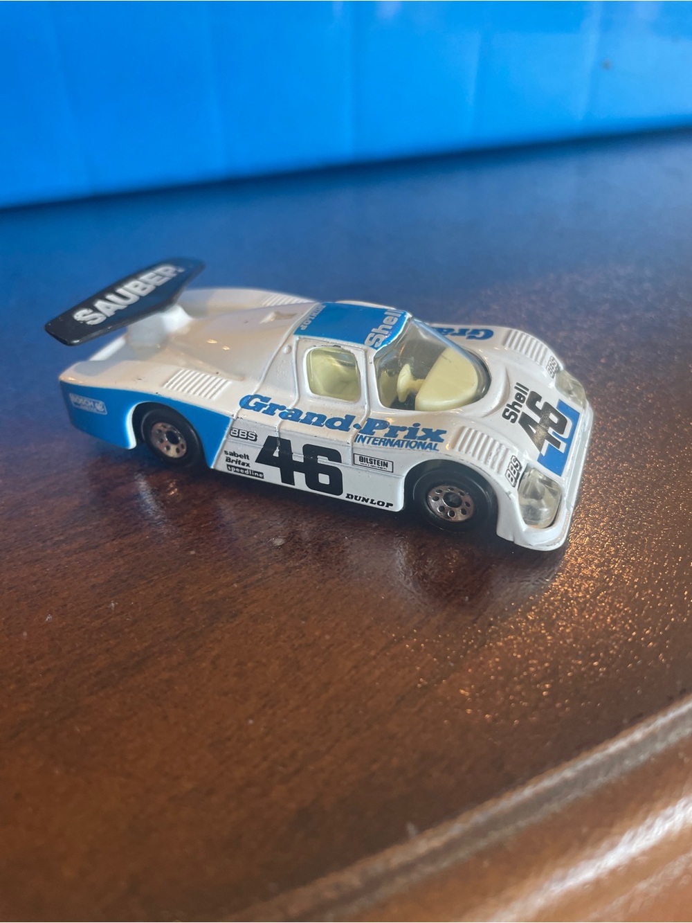 Vintage 1984 MATCHBOX Sauber Group "C" Racer  No.66 White with blue decals 1:55